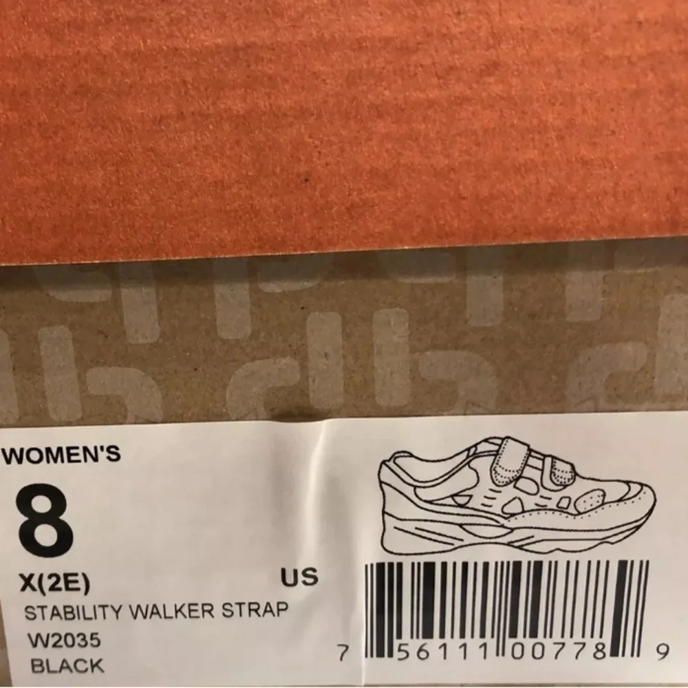 Propet Stability Walker Strap Womens Walking Shoes Black Size 8 EE
